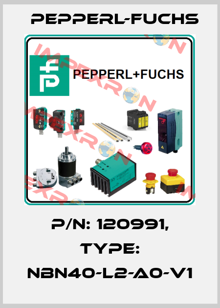 p/n: 120991, Type: NBN40-L2-A0-V1 Pepperl-Fuchs