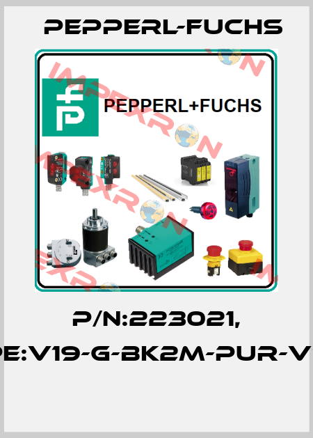 P/N:223021, Type:V19-G-BK2M-PUR-V19-G  Pepperl-Fuchs