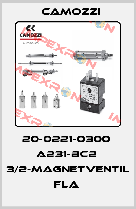 20-0221-0300  A231-BC2  3/2-MAGNETVENTIL FLA  Camozzi