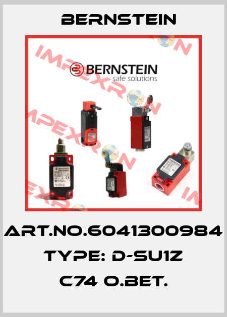 Art.No.6041300984 Type: D-SU1Z C74 O.BET. Bernstein