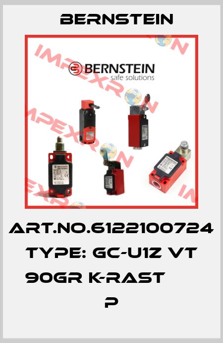 Art.No.6122100724 Type: GC-U1Z VT 90GR K-RAST        P Bernstein