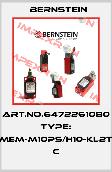 Art.No.6472261080 Type: MEM-M10PS/H10-KL2T           C Bernstein