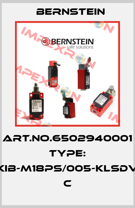 Art.No.6502940001 Type: KIB-M18PS/005-KLSDV          C Bernstein