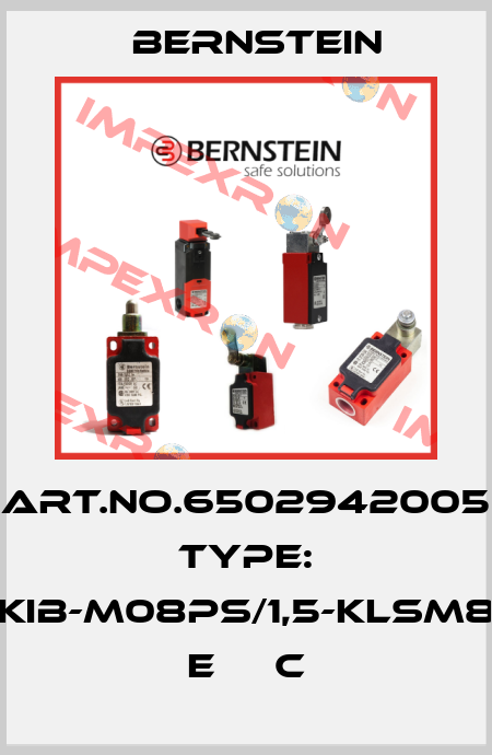 Art.No.6502942005 Type: KIB-M08PS/1,5-KLSM8    E     C Bernstein