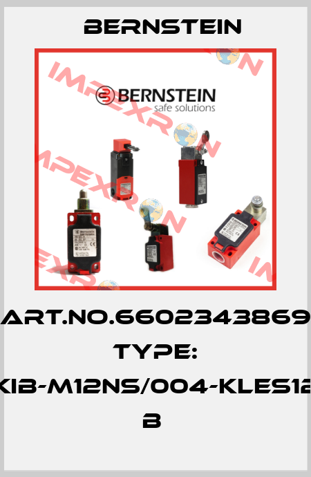 Art.No.6602343869 Type: KIB-M12NS/004-KLES12         B  Bernstein