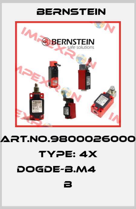 Art.No.9800026000 Type: 4X DOGDE-B.M4                B Bernstein