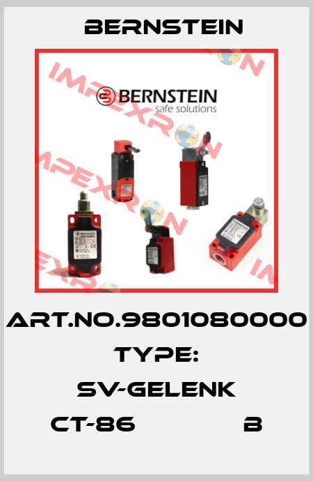 Art.No.9801080000 Type: SV-GELENK CT-86              B Bernstein