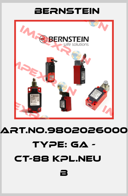 Art.No.9802026000 Type: GA - CT-88 KPL.NEU           B Bernstein