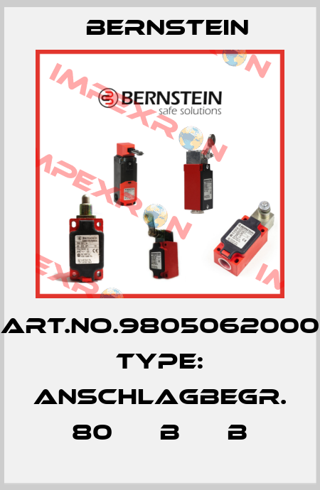 Art.No.9805062000 Type: ANSCHLAGBEGR. 80      B      B Bernstein