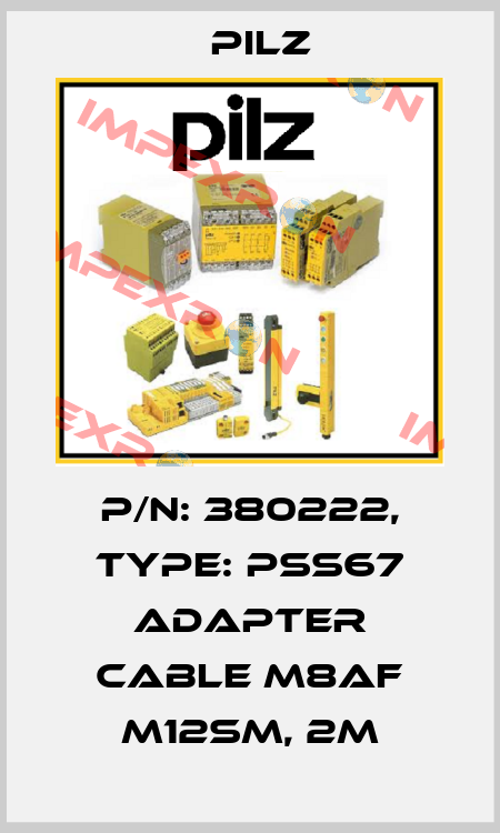 p/n: 380222, Type: PSS67 Adapter Cable M8af M12sm, 2m Pilz