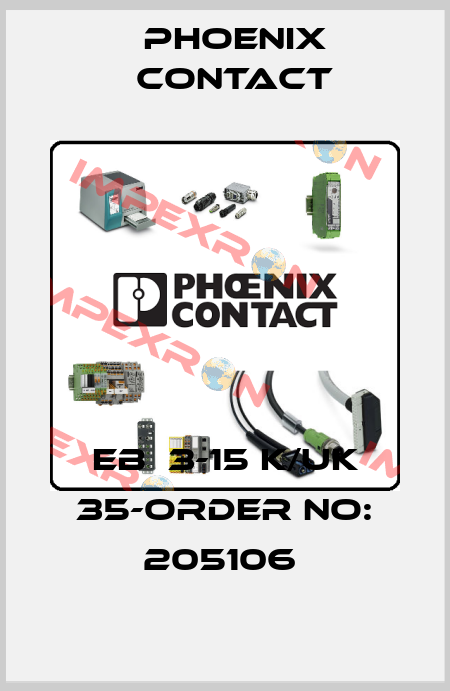 EB  3-15 K/UK 35-ORDER NO: 205106  Phoenix Contact
