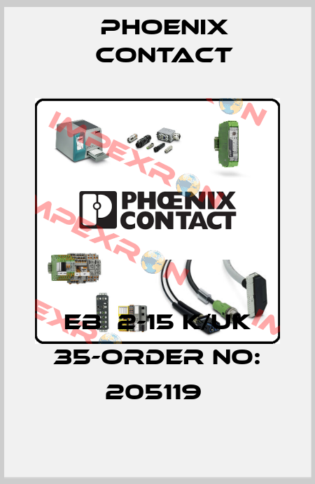 EB  2-15 K/UK 35-ORDER NO: 205119  Phoenix Contact