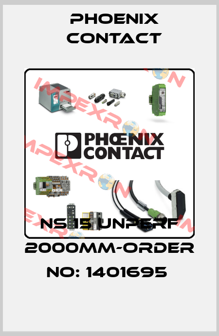 NS 15 UNPERF 2000MM-ORDER NO: 1401695  Phoenix Contact