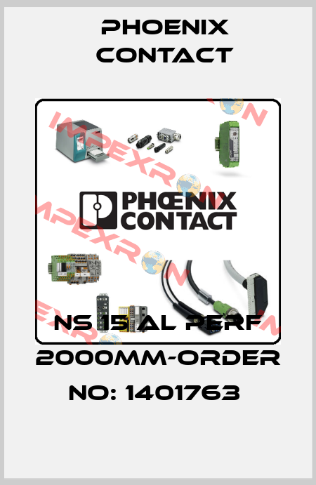 NS 15 AL PERF 2000MM-ORDER NO: 1401763  Phoenix Contact