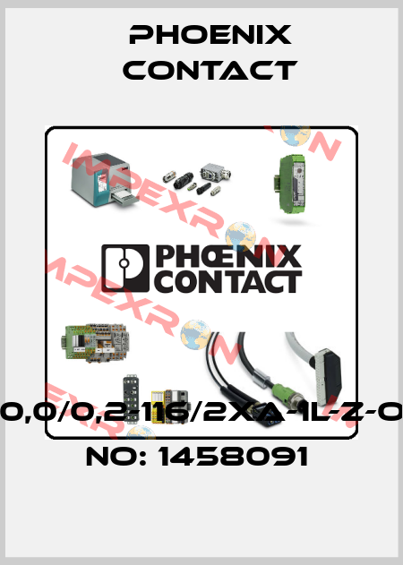 SAC-10,0/0,2-116/2XA-1L-Z-ORDER NO: 1458091  Phoenix Contact
