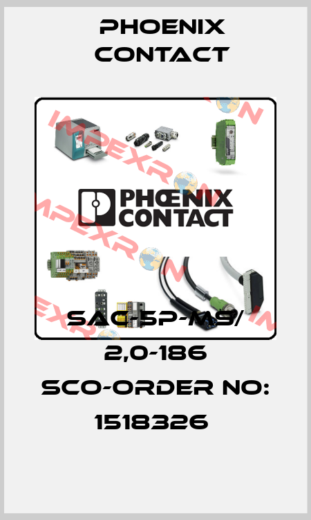 SAC-5P-MS/ 2,0-186 SCO-ORDER NO: 1518326  Phoenix Contact