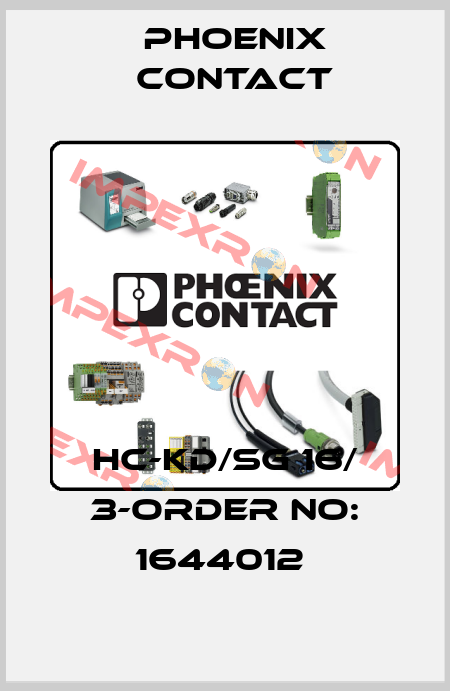 HC-KD/SG 16/ 3-ORDER NO: 1644012  Phoenix Contact