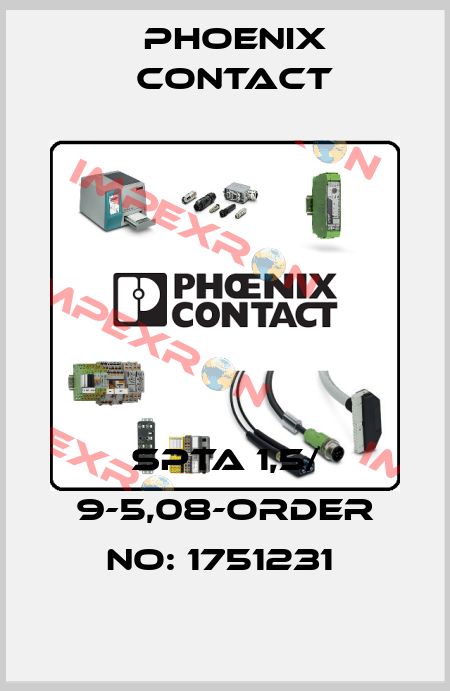 SPTA 1,5/ 9-5,08-ORDER NO: 1751231  Phoenix Contact