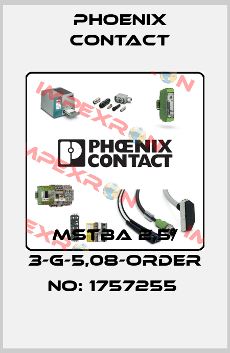 MSTBA 2,5/ 3-G-5,08-ORDER NO: 1757255  Phoenix Contact