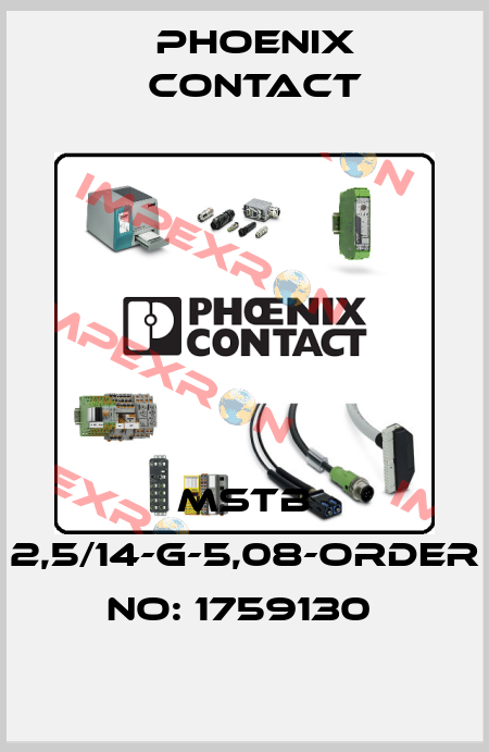 MSTB 2,5/14-G-5,08-ORDER NO: 1759130  Phoenix Contact