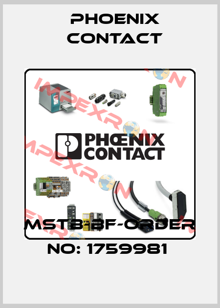 MSTB-BF-ORDER NO: 1759981  Phoenix Contact