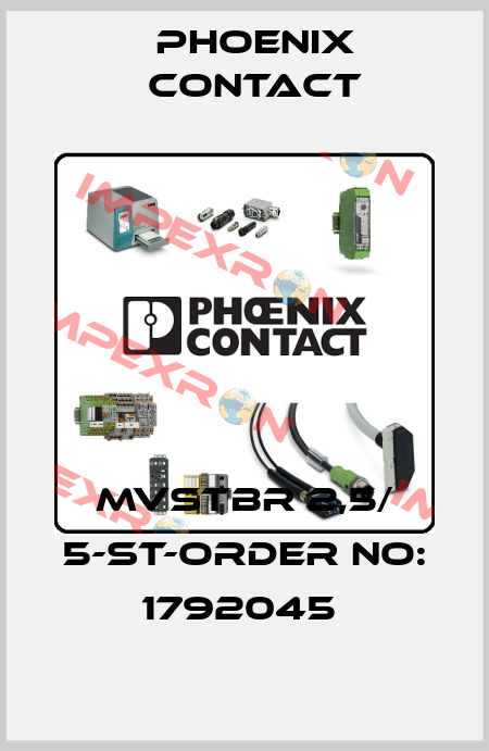 MVSTBR 2,5/ 5-ST-ORDER NO: 1792045  Phoenix Contact