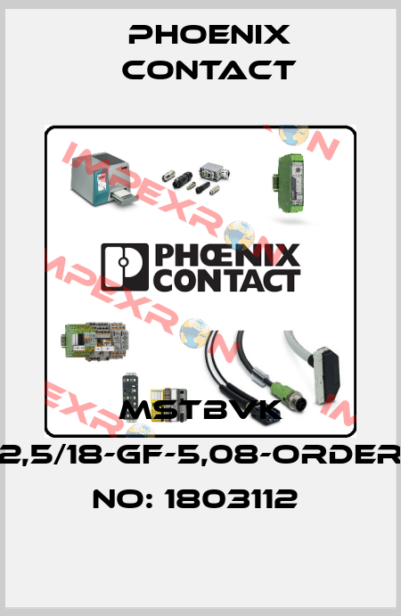 MSTBVK 2,5/18-GF-5,08-ORDER NO: 1803112  Phoenix Contact