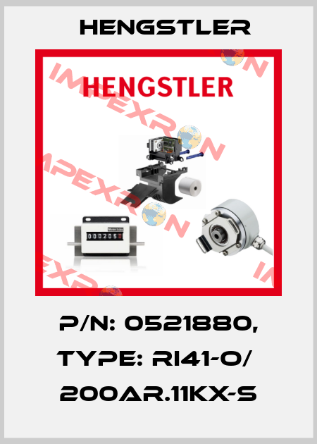 p/n: 0521880, Type: RI41-O/  200AR.11KX-S Hengstler