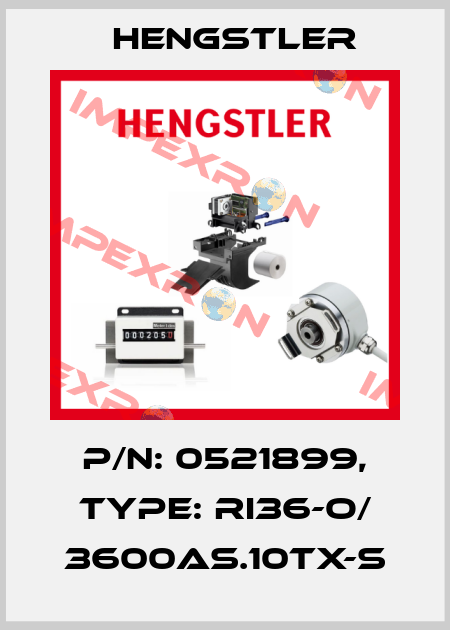 p/n: 0521899, Type: RI36-O/ 3600AS.10TX-S Hengstler