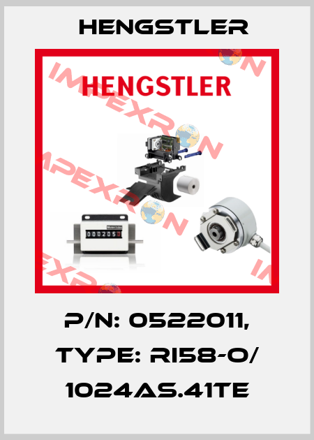 p/n: 0522011, Type: RI58-O/ 1024AS.41TE Hengstler