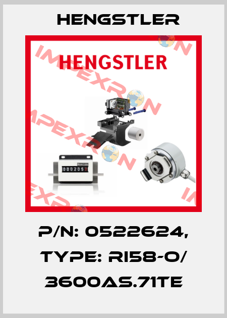 p/n: 0522624, Type: RI58-O/ 3600AS.71TE Hengstler