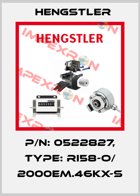 p/n: 0522827, Type: RI58-O/ 2000EM.46KX-S Hengstler
