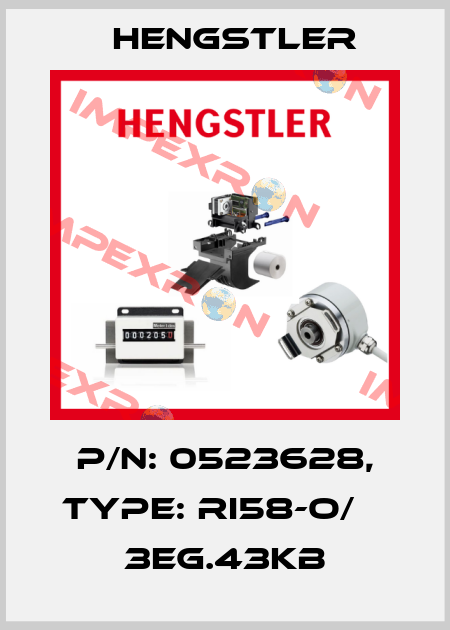 p/n: 0523628, Type: RI58-O/    3EG.43KB Hengstler