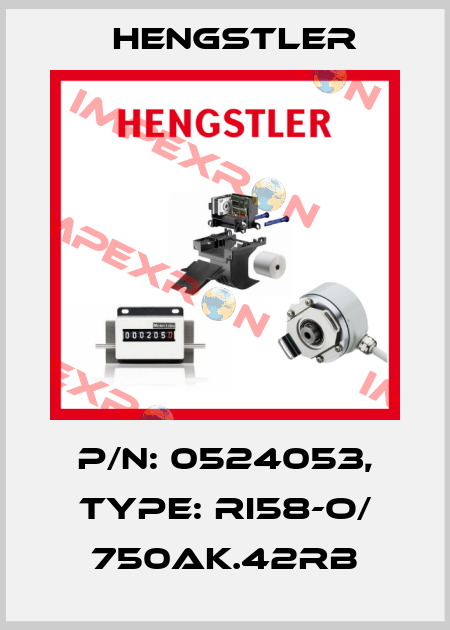 p/n: 0524053, Type: RI58-O/ 750AK.42RB Hengstler