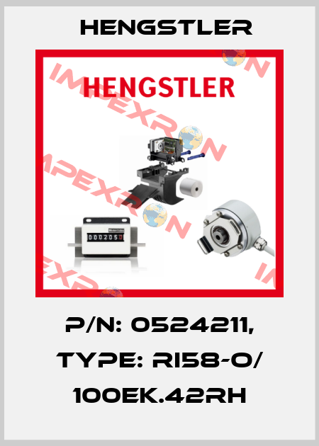 p/n: 0524211, Type: RI58-O/ 100EK.42RH Hengstler