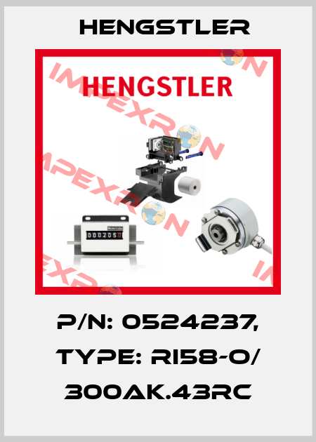 p/n: 0524237, Type: RI58-O/ 300AK.43RC Hengstler