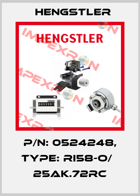 p/n: 0524248, Type: RI58-O/   25AK.72RC Hengstler