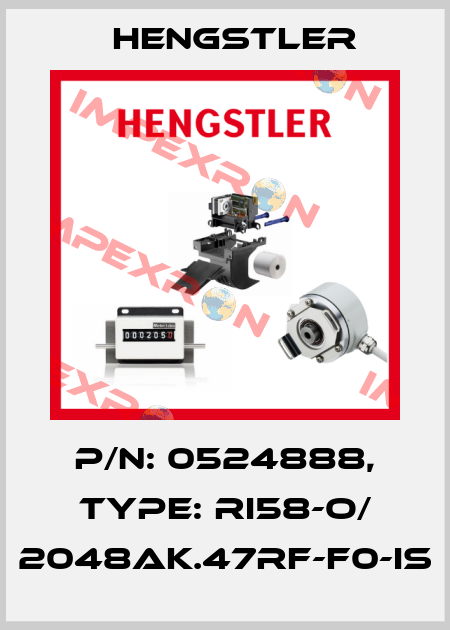 p/n: 0524888, Type: RI58-O/ 2048AK.47RF-F0-IS Hengstler