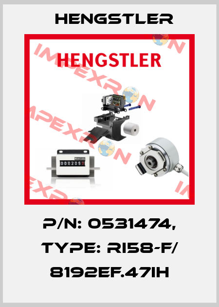 p/n: 0531474, Type: RI58-F/ 8192EF.47IH Hengstler