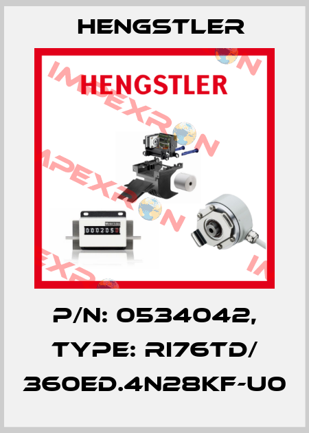 p/n: 0534042, Type: RI76TD/ 360ED.4N28KF-U0 Hengstler