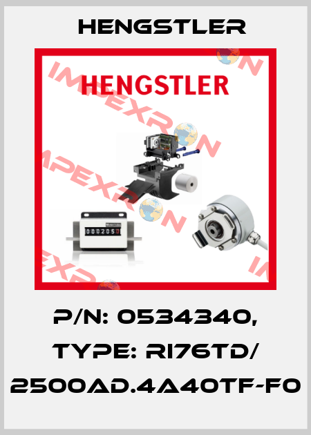 p/n: 0534340, Type: RI76TD/ 2500AD.4A40TF-F0 Hengstler