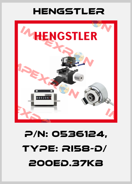 p/n: 0536124, Type: RI58-D/  200ED.37KB Hengstler