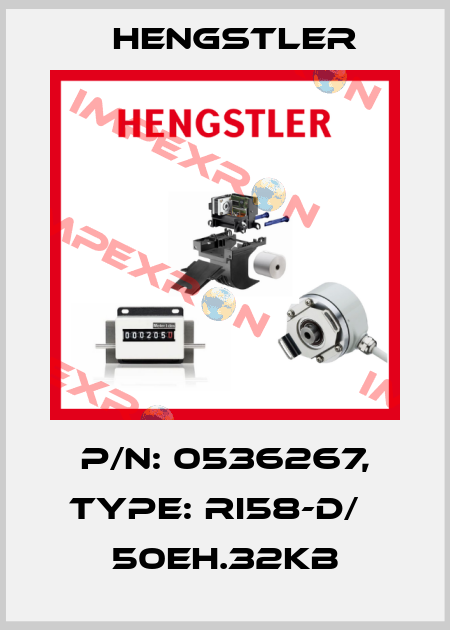 p/n: 0536267, Type: RI58-D/   50EH.32KB Hengstler