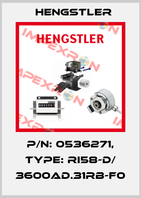 p/n: 0536271, Type: RI58-D/ 3600AD.31RB-F0 Hengstler