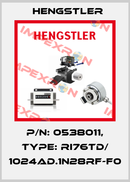 p/n: 0538011, Type: RI76TD/ 1024AD.1N28RF-F0 Hengstler