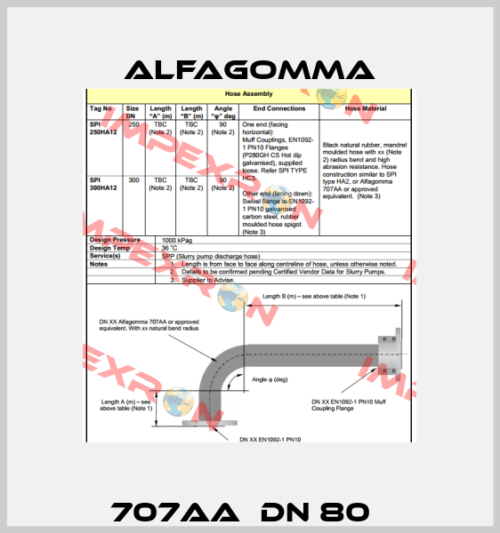 707AA  DN 80   Alfagomma