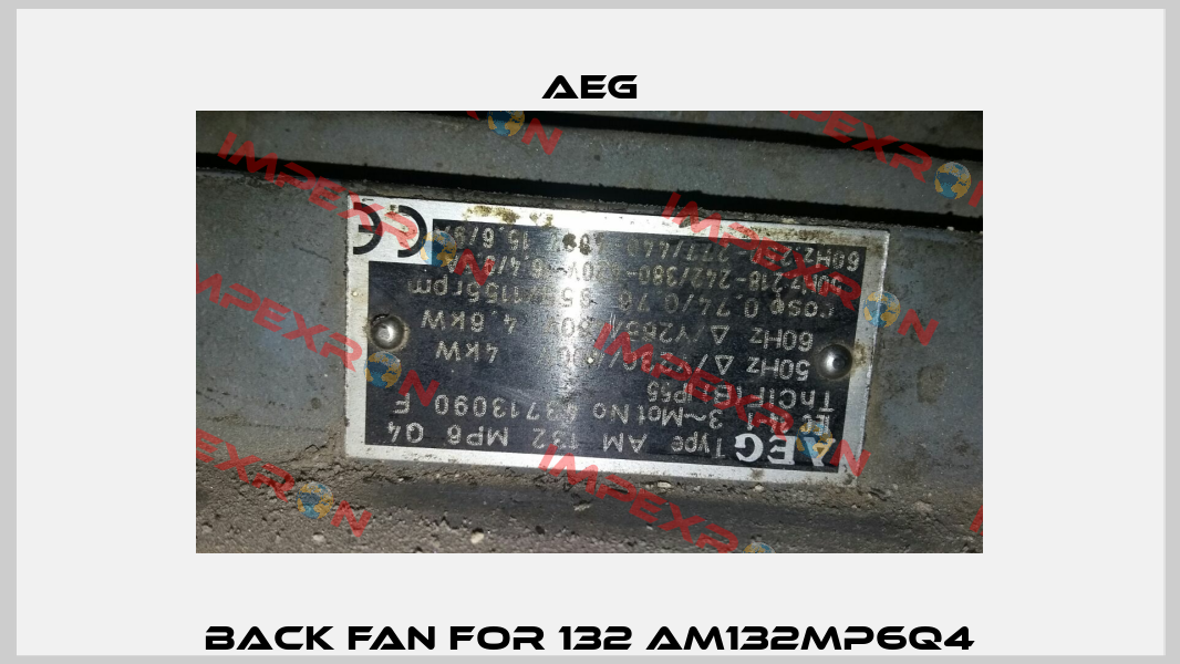 Back Fan For 132 AM132MP6Q4 AEG