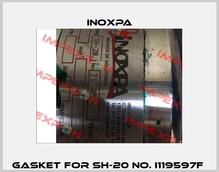 Gasket For SH-20 No. I119597F  Inoxpa