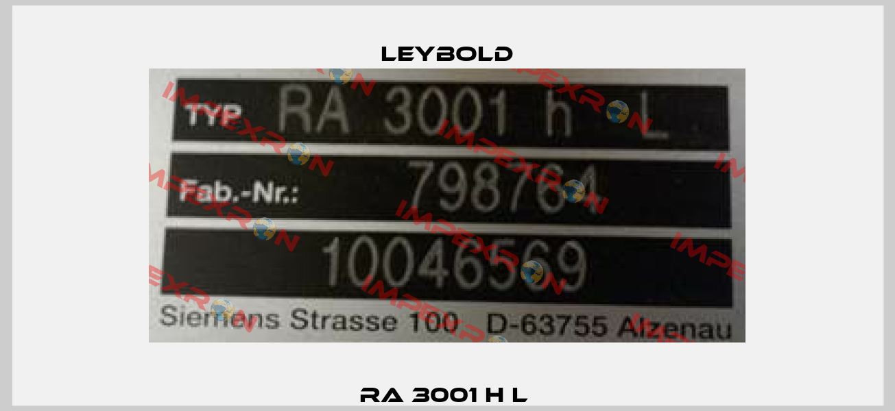 RA 3001 h L  Leybold
