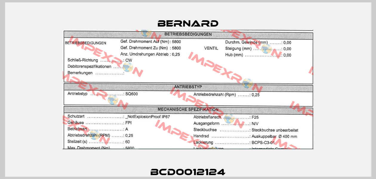BCD0012124 Bernard